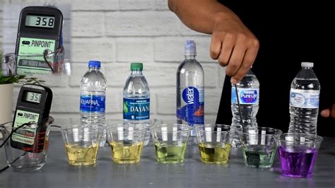 testing ph levels in bottled water youtube video|dasani water ph test.